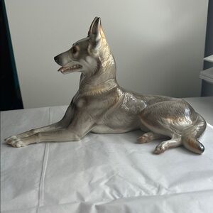 Nymphenburg German Porcelain German Shepherd Dog Figurine